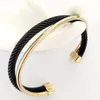 2022 Nieuwe Doublelayer Kleur Verstelbare Rvs Vrouwen Armband Gepersonaliseerde Mode-sieraden Podium Accessoires Zus Gift L230704