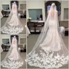 Fast Delivery Wedding Veils Long Elegent Veil With Lace Bridal Gown Veil Beauty Bride One Layer Long In Stock Fast Shippi2671