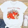 2021 Love Style Herfst Women's Halloween Thanksgiving Dames Cartoon Top T-shirt