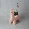 Planters koreansk tecknad söt djur alpakka keramisk blomkruka miniatyr modell saftiga blomkrukor inomhus planter hem trädgård dekoration