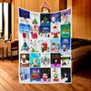 Cobertores Swaddling Christmas Halloween Pattern Flannel Throw Blanket Soft Warm Cozy for Sofa Bed Decor Cobertor Kid Adult Festival Gift Home Bedroom 230720