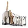 Cuisine Stockage Multifonctionnel Réglable Accessoires Pot Rack Pan Organisateur Pour Armoire Titulaire Pots Couvercle