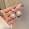 Oorknopjes Parel Zirkoon Voor Vrouwen Trendy Crystal Geometrische Koreaanse Oorbel Party Banket Persoonlijkheid Sieraden