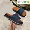 Pantofola di lusso più recente Piattaforma con tacco medio Slide designer Sandali da spiaggia scarpe da uomo con scatola 5cm xAd beige blu grigio Camel Ebony Mouse printe FDT