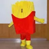 Costume della mascotte delle patatine fritte di Halloween Costume adulto di alta qualità dei cartoni animati di patate fritte Costumi di carnevale di Natale 297m