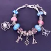 Abadon arrivée mode grosses perles Rose papillon lettre grecque Gamma Phi Delta Bracelets pour femmes cadeaux Charm2263