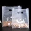 شكرا لك أكياس الهدايا البلاستيكية أكياس التسوق البلاستيكية حقائب البيع بالتجزئة لحزب الحفلات 50pcs لوت 211026250J
