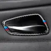 Carbon Fiber Car Interior Door Handle Cover Trim Door Bowl Decals and sticker For BMW E90 E92 E93 3 series 2005-2012 accessories260s