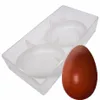 2 Cavities Polycarbonate Easter Eggs Chocolate Mold Ostrich Egg Shape Candy Mould T200703237i