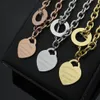 Newest design Chunky O T chains Heart charms pendants Necklace Titanium Steel excellent quality collar226S