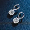 Boucles d'oreilles créoles certifiées pour femmes Boucles d'oreilles pendantes en argent sterling avec diamants ronds Boucles d'oreilles pendantes minuscules cartilage 230719