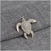 Alfinetes Broches Chegada Cute Little Sea Turtle Broche de Cristal Tartaruga Pins Presente de Natal Jóias 8671565 Drop Delivery Dhrit