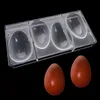 3D Easter Eggs kształt PC Forma Polykarbonal Food Ocena czekoladowa Forma Candy Bakeware Baking Cortter Jelly Tool Y200618272G