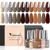 Unha Gel Venalisa 12pcskit Polish Arrival Nude Color Eleganc Pink Full Covering Reflective Pigment Art Manicure 230719