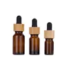 5 ml 10 ml 15 ml 20 ml 30 ml 50 ml 100 ml Amber Glass Droper Bottle Bamboo Essential Oil Container i Stock SAQCS