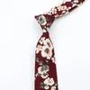 Bow Ties Men's Cotton Floral Neckties Skinny Cravate Narrow 6.5cm Width Tie For Wedding Party Dinner Date Daily Wear Accessories