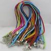 100pcs lot Mixed Color Suede Leather Necklace Designer Adjustable Cord with Lobster Clasp Necklace for Diy Jewelry Charms Making F283n