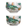 Tasses soucoupes en céramique chinois rétro tasse à thé café Style Vintage pour voyage ou maison intérieur extérieur