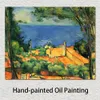 Pittura a olio astratta contemporanea su tela L Estaque Paul Cezanne Opera d'arte Arte vibrante per la decorazione domestica