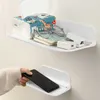 2/1 stks Wandplank Punch-Free Wandmontage Opvouwbaar Opbergrek Huishoudelijke Keuken Badkamer Wc Handdoek Rekken Kleding Organizer L230704