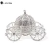 Crystal Storage Box Askepott Pumpkin Carriage Trinket Box med gångjärn Treasure Chest Organizer Keepsake Gift till sin Y1116281D