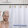 Ensemble d'accessoires de bain 12 pièces crochets de rideau de douche roulants décoratifs conception de perles creuses coulissantes simples pour salle de bain