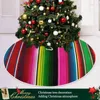 Kerstversiering Strepen Kleurrijke Boom Rok Xmas Ornament Holiday Party Home Decor Mat Grote Ronde Pad Gelukkig Jaar Benodigdheden