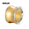 Classic Design Gold Silver Color Smooth Stainless Steel Ring For Men And Women Top Quality Jewelry Rings Wedding Best Gift