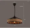 Подвесные лампы деревня творческий ресторан кафе личность ретро промышленное веревочное железное искусство одиночная голова люстра