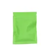 8 12 cm verde mate termosellable comida a prueba de olores Zip Lock paquete Mylar bolsas cremallera café té paquete bolsa de papel de aluminio con T212w