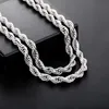 Color Never Fade 10mm 18/22inch Stainless Steel Twisted Rope Chain Necklace for Men Women Fashion Jewelry Gift