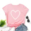 Summer Fun Creative Love Pattern Hip Hop Short Sleeve Men's and Women's T-shirt