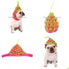 Abbigliamento per cani Costume per animali domestici Copricapo per gatti Halloween Dragon Fruit Design Cappello Berretto regolabile per Natale Festival Tema di compleanno Drop Delivery Dhsy4