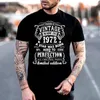 Herr t-skjortor premium vintage t-shirts gjord 1972 51: e år födelsedagsålder nuvarande present hip hop begränsad upplaga för killar