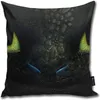 Bluetop Hur man tränar din Dragon Face Pillow Cover 18 x 18 tum vinterhelg Farmhouse Cotton Cushion Case Decoration för soffan 258A