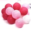 Strings Thailand Led Cotton Ball Sepak Takraw String Light Christmas Festival Ins Decorazione Camera da letto Piccole luci colorate lampeggianti