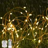 Cordes fée lampe télécommande LED fil de cuivre guirlandes lumineuses étanche batterie boîte décoration de noël mariage vacances fête décor