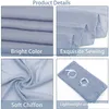 Other Event Party Supplies New Pure Chiffon Luxury Solid Color Tablecloth Blue Rustic Boho Bridal Shower Birthday Home Christmas D Dhy72