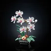 Blöcke Stadt Kreativität Simulation Blume Weiße Phalaenopsis Orchidee Topf Ornamente Bonsai Bausteine Ziegel Spielzeug Weihnachtsgeschenke R230720