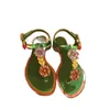 Sandálias Western Cristal Strass Sandálias Flores Tornozelo Fivela Dedo Aberto Feminino Sweet Summer Praia Casual Sapatos Baixos Sandálias 230719