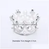 Andra evenemangsfest levererar kreativa mini Crown Cake Topper Metal Pearl Happy Birthday Toppers Engagement Decor Sweet Drop Delivery Dhncr