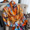 Trendy Brief Jacquard Lange Sjaal Designer Double Side Kleur Sjaals Designer Vrouwen Kasjmier Wrap Grote Maat 180 70CM281U