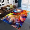 Carpets Home Decor 3D Galaxy Space Stars Carpets Living Room Decoration Bedroom Parlor Tea Table Area Rug Mat Soft Flannel Large Rug R230725
