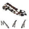 Pajaritas Cuero De Vaca Textura Marrón Corbatas Unisex Poliéster 8 Cm Piel Animal Cuello De Leopardo Para Hombre Flaco Estrecho Trajes Accesorios Gravatas