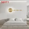Lampada da parete BERTH Contemporanea LED 3 colori Illuminazione semplice e creativa Applique in rame per l'arredamento del soggiorno sul comodino