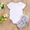 Clothing Sets Hello World Print Born Baby Girl Clothes 0 3 Months 6 9 12 18 M Summer Romper Girls Set Ropa