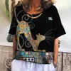 T-shirt da donna di moda 3D Kawaii Cat Stampa T-shirt Top New Harujuku Animal T-shirt a maniche corte oversize Abiti da donna larghi