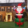 Kerstversiering 1 8M Opblaasbare Kerstman Buiten Ornamenten Xmas Jaar Party Home Garden Yard Decoratie EU US Plug1225W