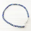 MG0148 bracelet de cheville en Lapis Lazuli entier Ntural pierre à la main Mala perles bracelet de cheville 4 mm Mini bijoux en pierres précieuses259e