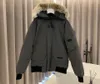 Goosie tasarımcı aşağı ceket cg fit sıcak kanada lüks ceketler ruff erkekler kış keçi ceket dış unisex s